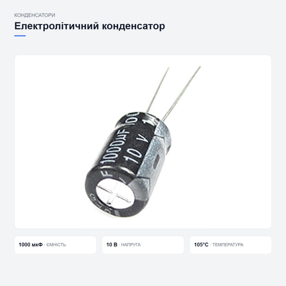 Електролітичні конденсатори для електроніки Київ - фото 8