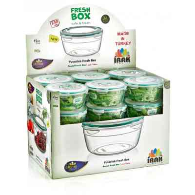 Пищевой контейнер Irak Plastik Fresh круглий 1,5 л прозорий (5226) Винница