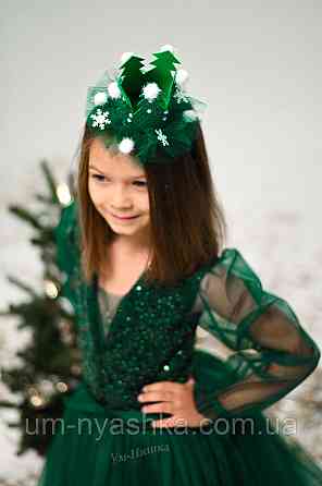 Зелене пишне плаття з рукавами Кривий Ріг