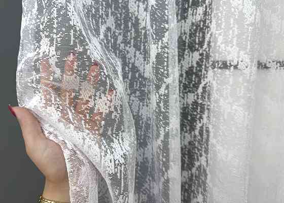 Тюль VR-Textil 1788т Жакард Білий 200х150 см (42-0847) Київ