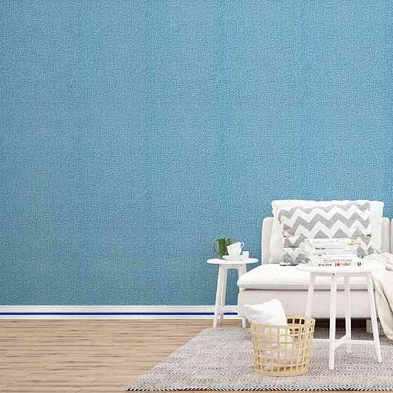 Плінтус РР самоклеючий 2300х70х4мм Білий з синьою смужкою (D) SW-00001831 Київ