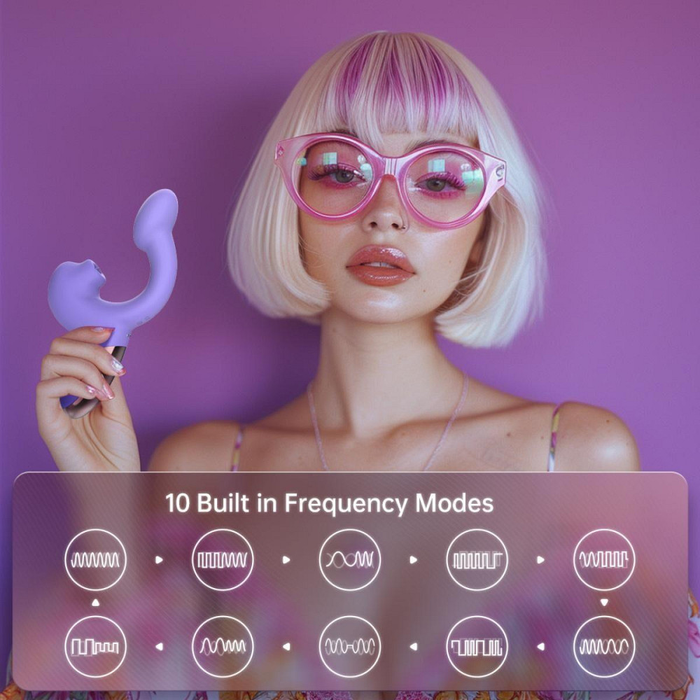 Смарт-вібратор Magic Motion Ponder Purple, подвійна стимуляція, віброяйце+язичок для клітора Sex Aura Київ - фото 10