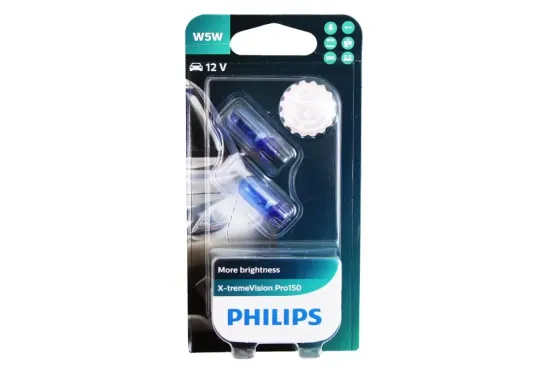 Лампа 12В безцок.  5 Вт W5W Philips X-treme Vision Pro (2 шт.) Винница