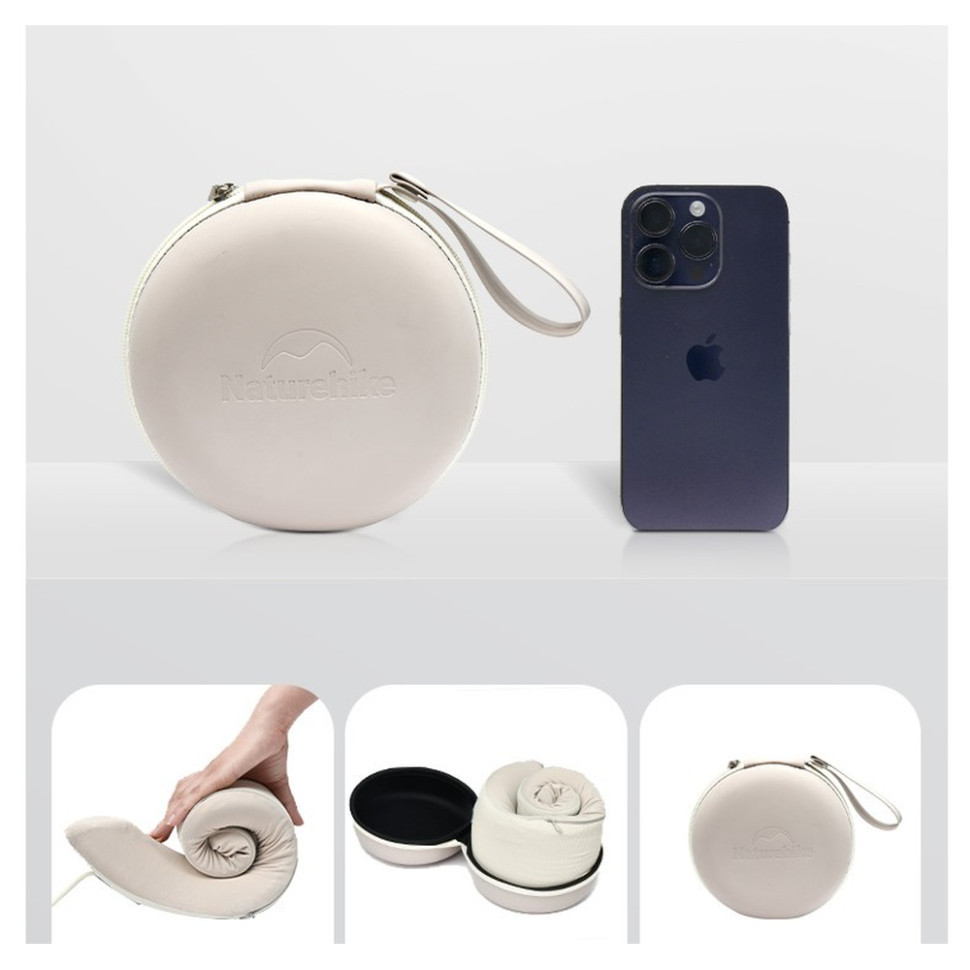 Подушка хлопковая для шеи, с памятью Naturehike CNK2450WS019, бежевая Киев - изображение 5