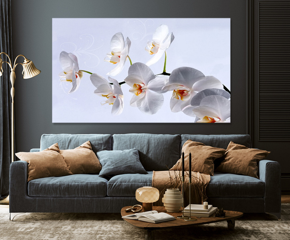 Картина полотно у вітальню / спальню  Орхідея  MLP_162  ( 60х30см ) 80х160см Київ - фото 3