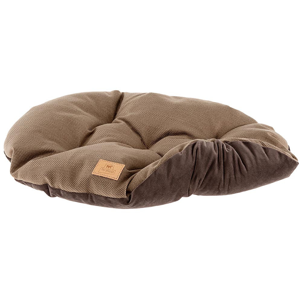 Лежак - подушка для котів і собак Ferplast Stuart (Ферпласт Стюарт) 78 x 50 см - STUART 78/8, Коричневий Запоріжжя - фото 2