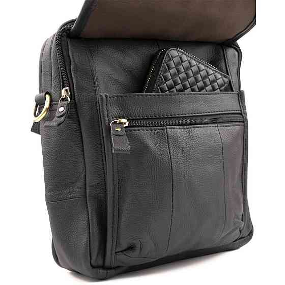 Сумка чоловіча флотар Vintage 14763 Чорна Київ