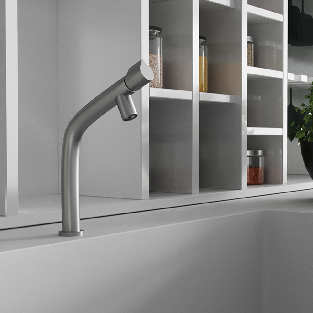 Кран на одну воду Kroner KRP Edelstahl Klassisch - ESG097 сатин Київ - фото 7