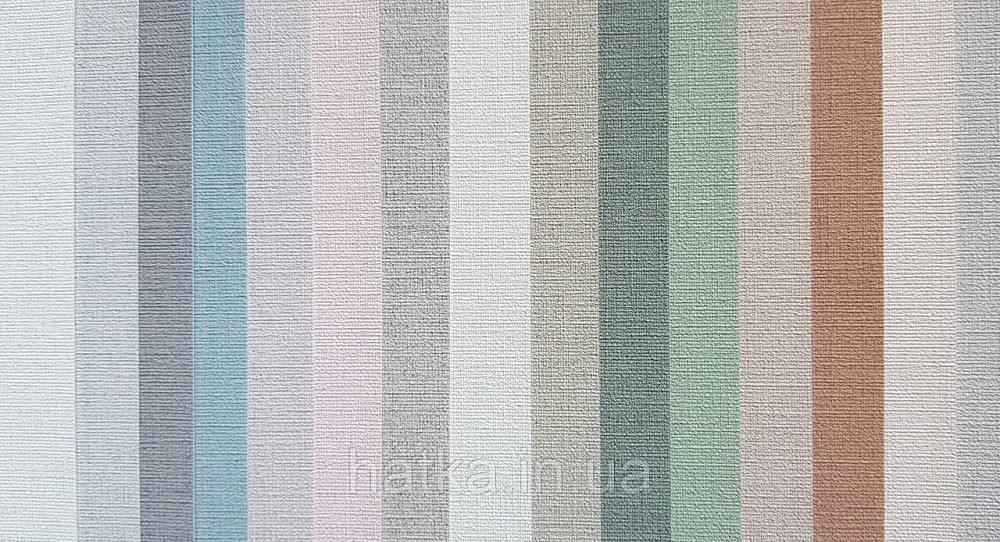 Шпалери вінілові на флізеліні AS creationTempo метрові однотон під тканину бавовна дрібна смужка білі з жовтим Київ - фото 3