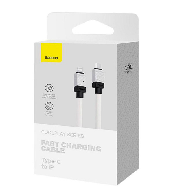Кабель Baseus CoolPlay Series Fast Charging Cable Type-C to iP 20W 1m White Киев - изображение 2