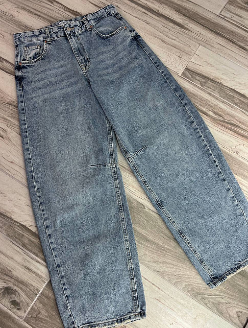 Джинси жіночі Its Basic 3140 skater balon широкі банани затяжка на талії блакитні, блакитний, 38, 38, 85 см, 114 см Київ - фото 9