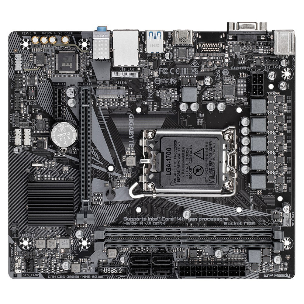 Материнська плата Gigabyte H610M H V3 DDR4 Socket 1700 microATX Харьков - изображение 4