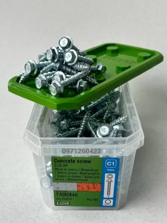 Шуруп для бетону Essve 7, 5(6)х40 Hex10 ( Арт. 105237) Кріплення без дюбеля. Київ
