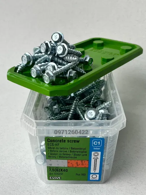 Шуруп для бетону Essve 7, 5(6)х40 Hex10 ( Арт. 105237) Кріплення без дюбеля. Київ - фото 2
