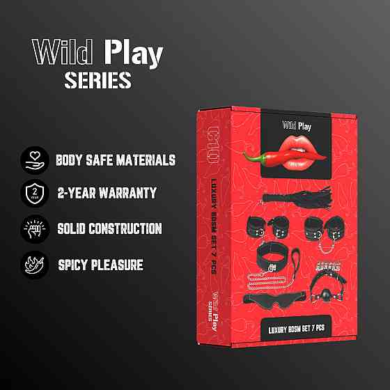 Набір БДСМ - Erospace Wild Play Luxury BDSM Set 7 pcs C10 Sex Aura Київ