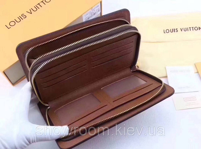 Мужской брендовый клатч барсетка LV (2012) dark brown Киев - изображение 7