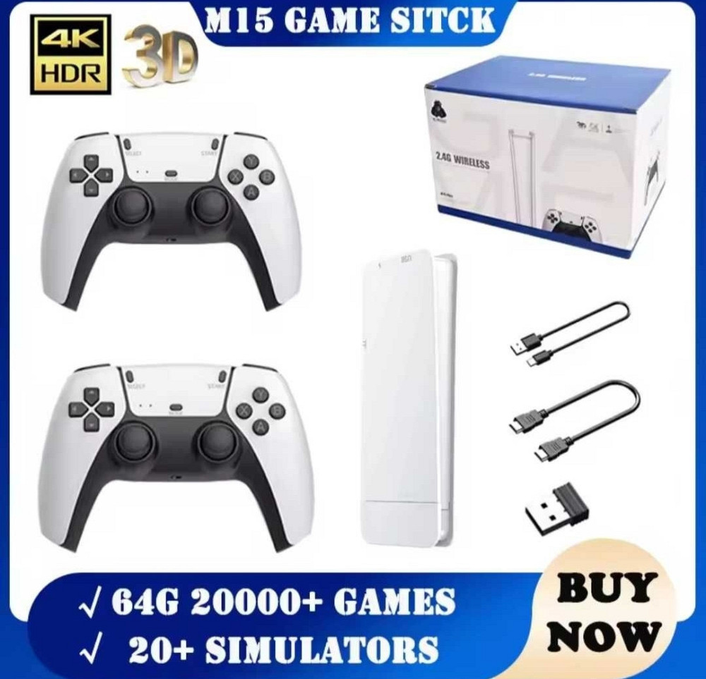 Ігрова приставка Game Stick M15 + 4 батарейки ААА у бонус - 20000 ігор. Київ - фото 6