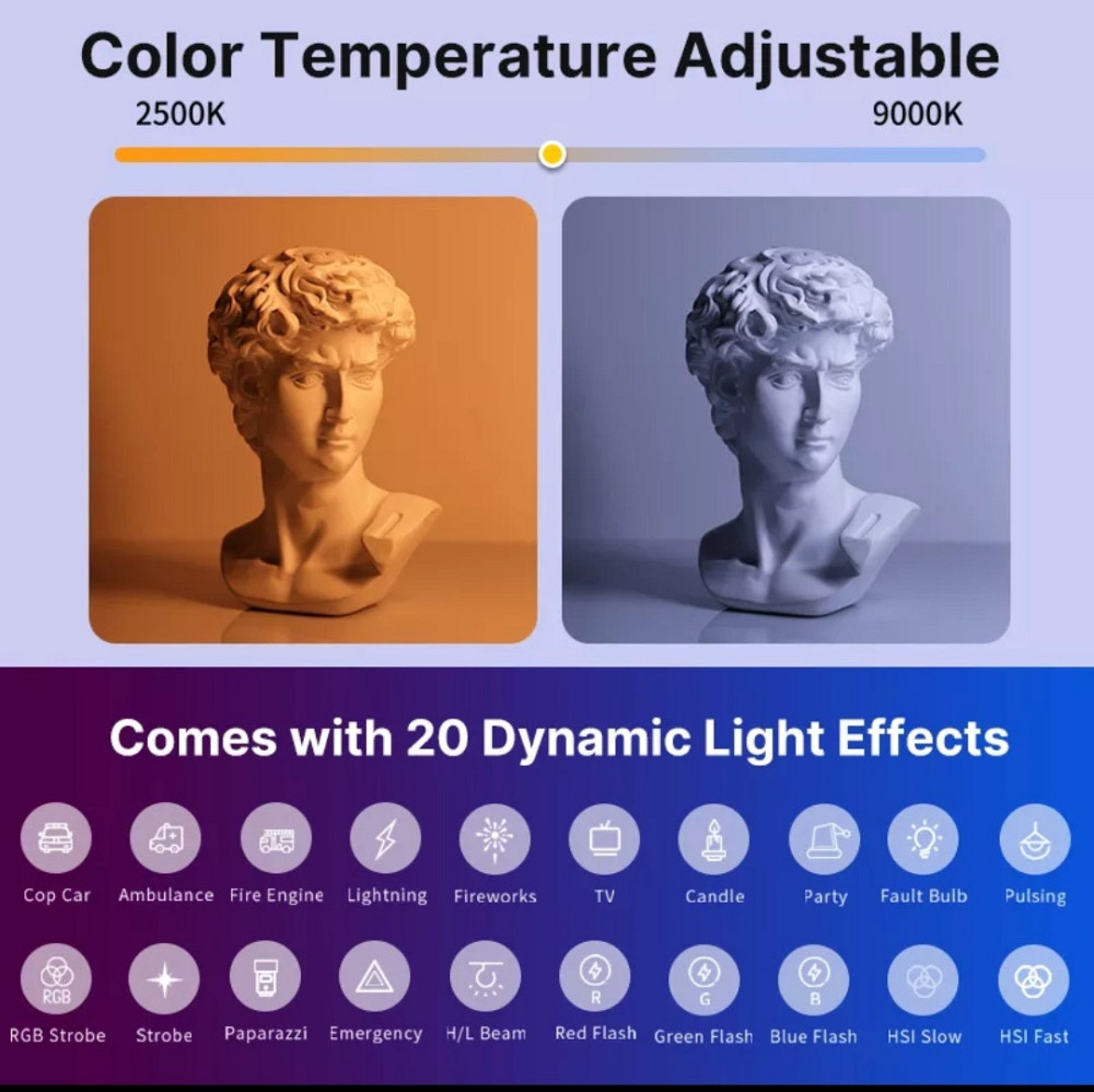 Ulanzi VL119 RGB Цветная LED лампа. Видеосвет. Светодиодная палка. Киев - изображение 5