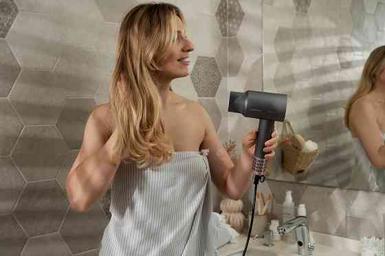 Фен ARDESTO Pink Touch, 1600Вт, 2 швидкості, 3темп.режими, іонізація, дифузор, магнітні насадки, сірий+рожевий Київ