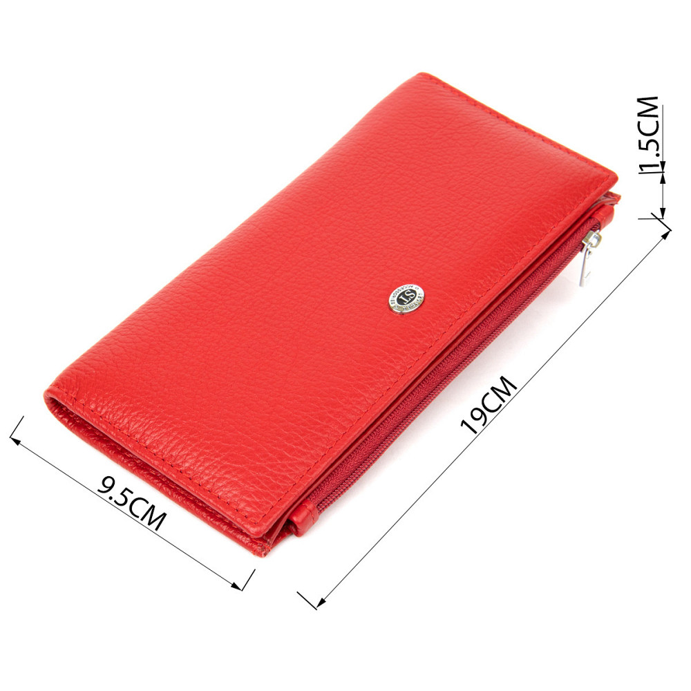 Женский кожаный кошелек ST Leather 19381 Красный Киев - изображение 9