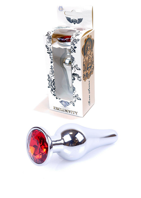 Анальная пробка Jawellery Silver BUTT PLUG-Red Sex Aura Киев - изображение 1