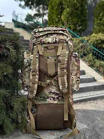 Військовий рюкзак мультикам 120 літрів, матеріал оксфорд, підвісна система molle, водонепроникний Львів