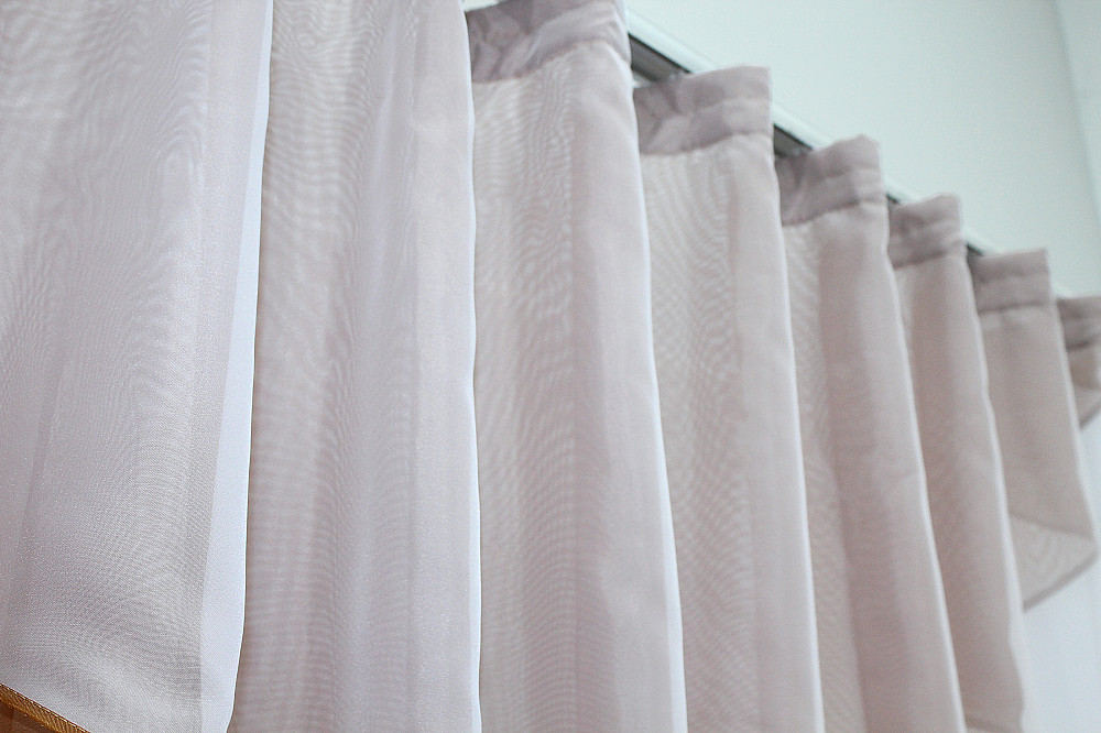 Кухонна фіранка VR-Textil № 053к коричневий з білим 280х170 см (50-147) Київ - фото 5