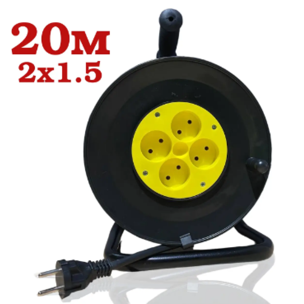 Подовжувач на котушці ПВС 20м (2*1,5) Харків - фото 2