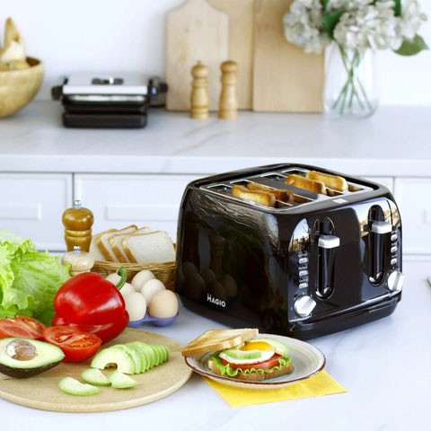 Маленький тостер Magio, Легкий у використанні тостер з підігрівом на різних рівнях YN-74 Львів - фото 1
