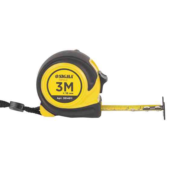 Рулетка гумова Compact двостороннє полотно/зачеп 3 м × 16 мм SIGMA (3814611) Київ