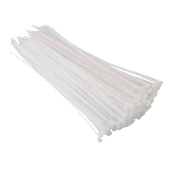 Хомут пластиковый, 7.6×350 мм, 100 шт/упак, белый INTERTOOL TC-7635 Киев