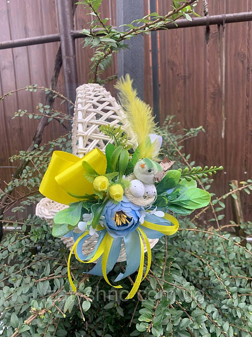 Плетений кошик з декором, білий Київ - фото 3