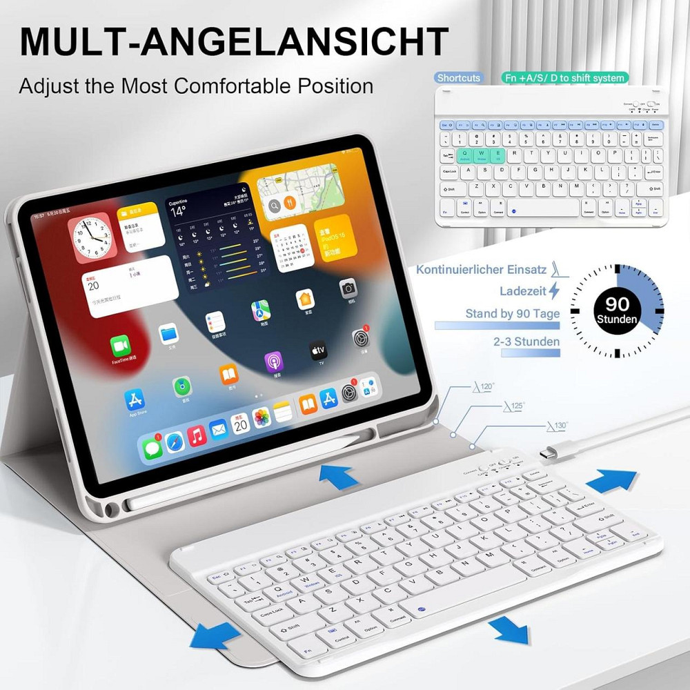 Чохол клавіатура для iPad A16 2025/iPad 10-го покоління (2022) A2696 / A2757 / A2777 із замінною батарейкою Дніпро - фото 9