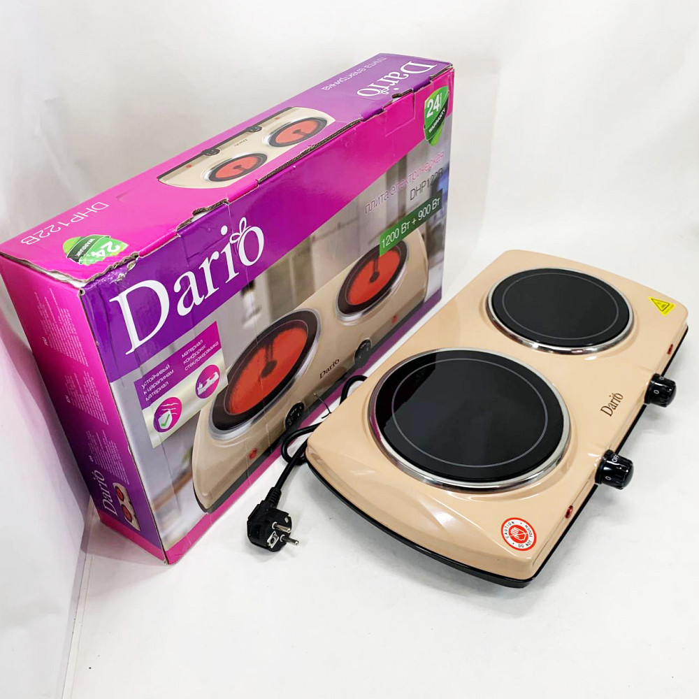 Плиты электрические бытовые 2 конфорки DARIO DHP122B 2100 Вт, Варочная настольная плита MN-45 Львов - изображение 7