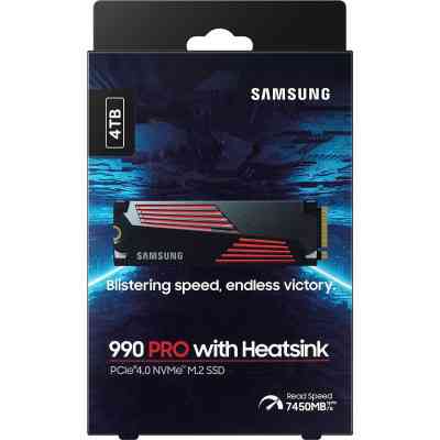 Накопичувач SSD M.2 2280 4TB 990 PRO with Heatsink Samsung (MZ-V9P4T0GW) Вінниця