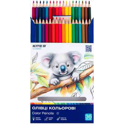 Карандаши цветные Kite Classic 36 кольорів (K-057) Винница