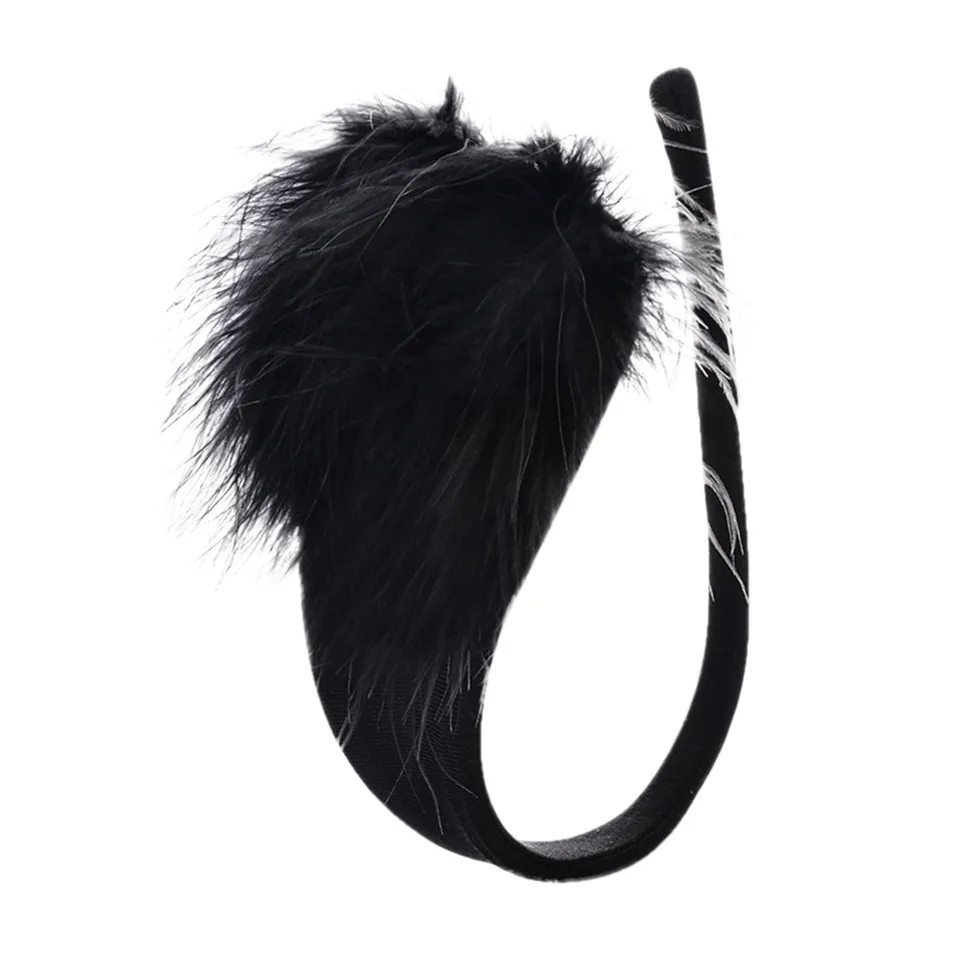 Стрінги без лямок з пір`ям універсальний чорний Київ - фото 1