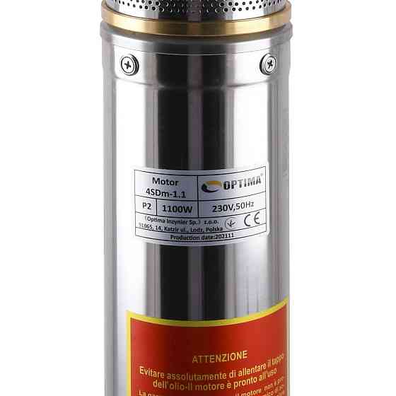 Насос свердловинний із підвищеною вуст-тью до піску OPTIMA 4SDm3/15 1,1 кВт 109м + пульт + кабель 1,5 м NEW Київ