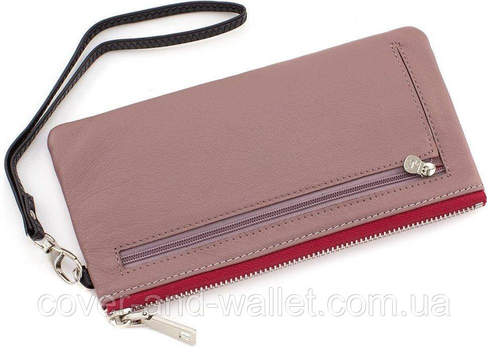 Стильный тонкий женский кошелек на змейке бордового цвета Marco Coverna 88806 Киев - изображение 3