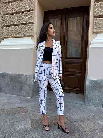 Жіночий стильний діловий костюм із костюма Білий, 42 Одеса