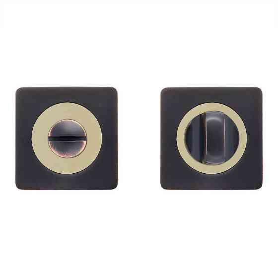 Сантехнічний фіксатор Gavrohe A1-WC ORB/PB (накладка на двері санвузла з поворотником) чорний з патиною/ золото Київ