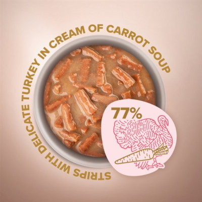 Влажный корм для кошек Club 4 Paws Selection Плюс Полоски с индейкой в крем супе из моркови 85 г (4820215368070) Винница - изображение 2