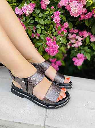 D and V Босоніжки жіночі D and V 2707 срібні (літо, шкіра-сатин натуральна) (2518) 36 Коломия