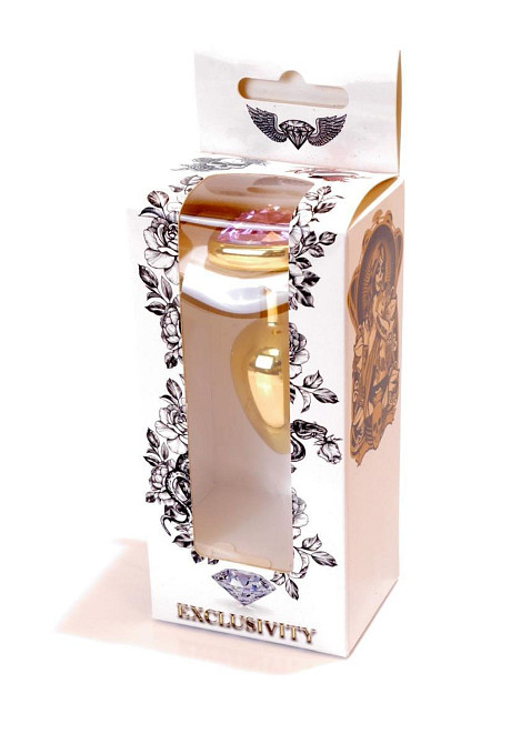Анальная пробка - Jewellery Gold Heart Plug Light Pink Sex Aura Киев - изображение 8