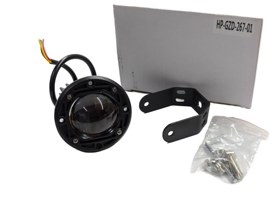 Світлодіодна фара StarLight HP-GZD-267-01 ближнє (біле+жовте), універсальна кругла 12/24V Харків