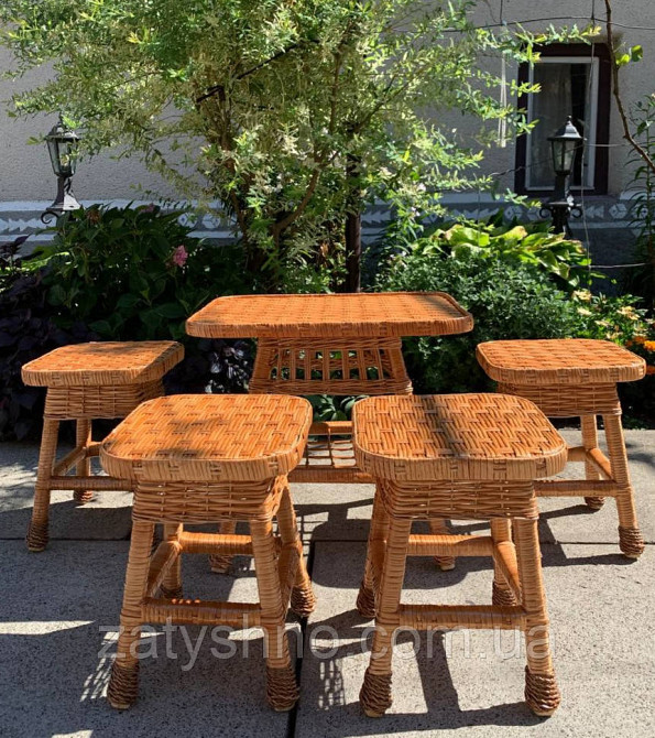 Набор мебели из лозы, стол и стулья Киев - изображение 6