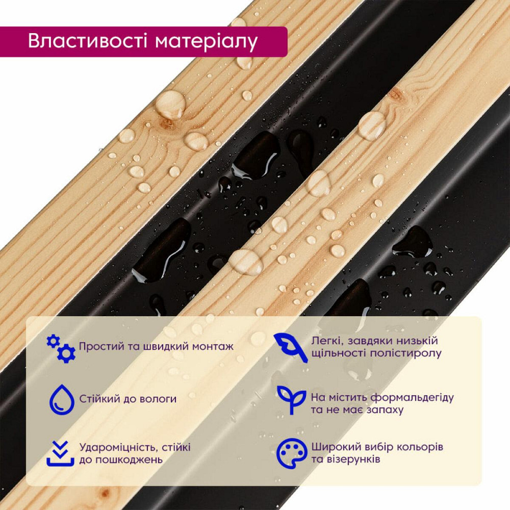 Рейка декоративная PS 2900х120х20мм Сосна з графитом SW-00002146 Днепр - изображение 4