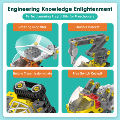 Конструктор Makerzoid Big Building Blocks-Mechanical Engineering Team (MKZ-OBK-MET) Вінниця - фото 8