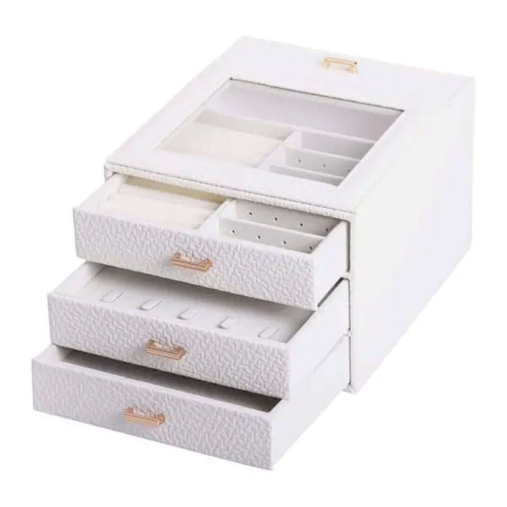 Yiwu Скринька для прикрас з еко шкіри 3 яруси органайзер для ювелірних виробів HP-5-16W Коломыя - изображение 6