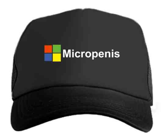 Кепка с принтом Micropenis в стиле Microsoft, чёрная, шуточный дизайн Черновцы